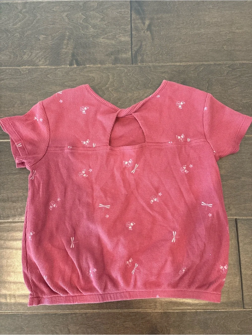 OshKosh B'gosh Rose Pink Short Sleeve Top with Dragonfly Motif